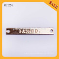 MC224 fornecedor China fashion metal logo tag metal labels for clothing